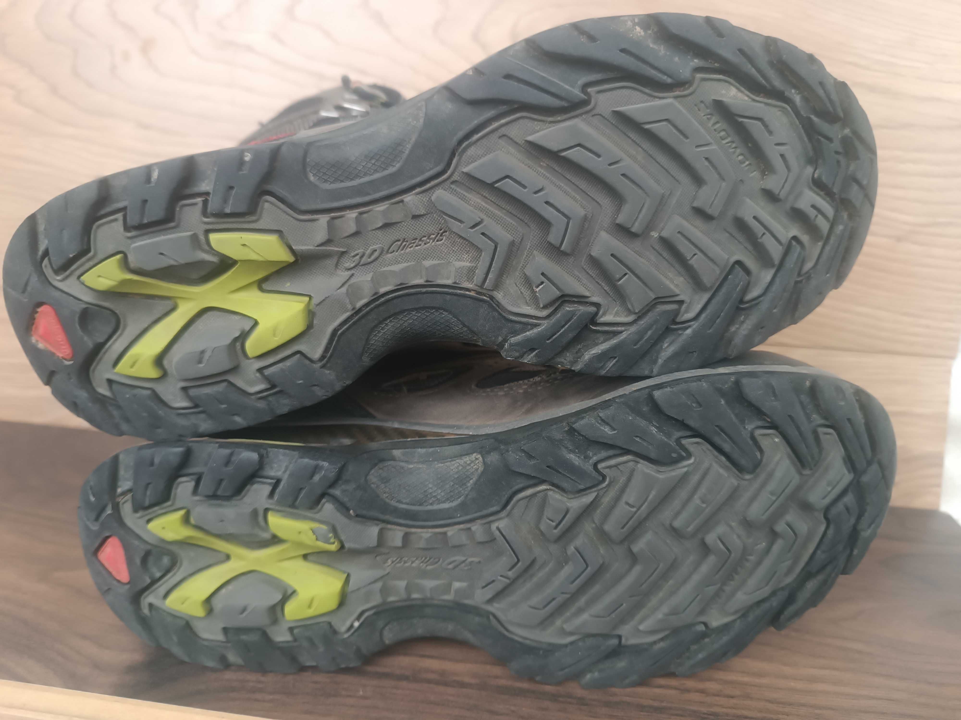 Ботинки берцы плотная кожа Salomon 4 D Quest 42 размер 26.5 см Vietnam