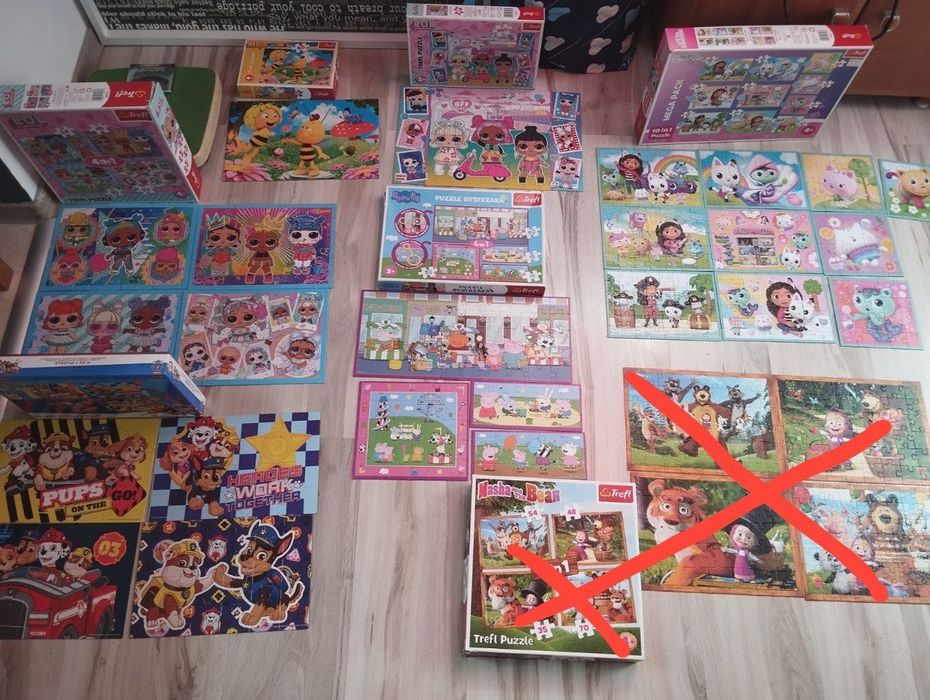 Пазлы щенячий патруль,Lol,свинка Пеппа, Пчёлка Майя