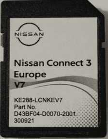 NISSAN Cartão GPS Connect 3 Europa v7 2022