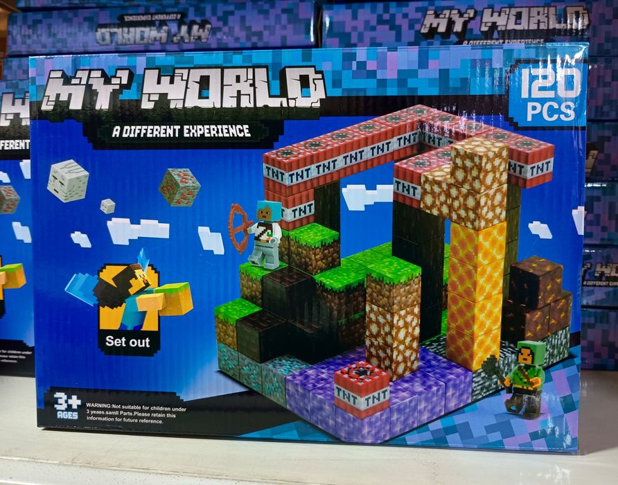 Klocki magnetyczne Minecraft 120 elementów hit