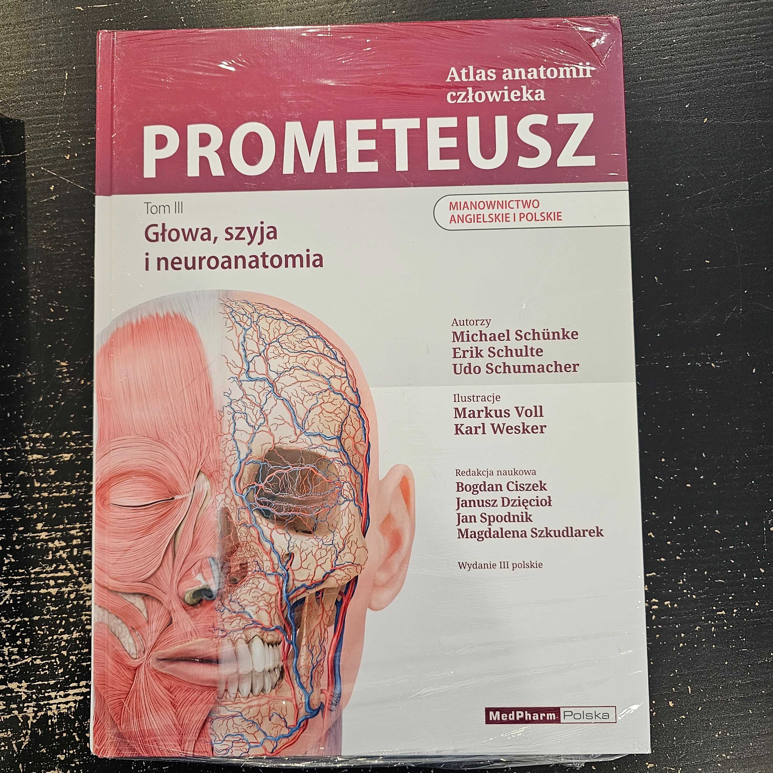 Atlas Anatomii Prometeusz - komplet, mianownictwo angielskie