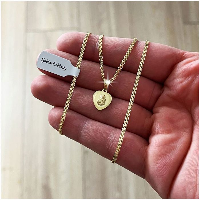 Prezent Chrzest Dla Dziewczynki Piękny Złoty Naszyjnik Bismark + Dedyk