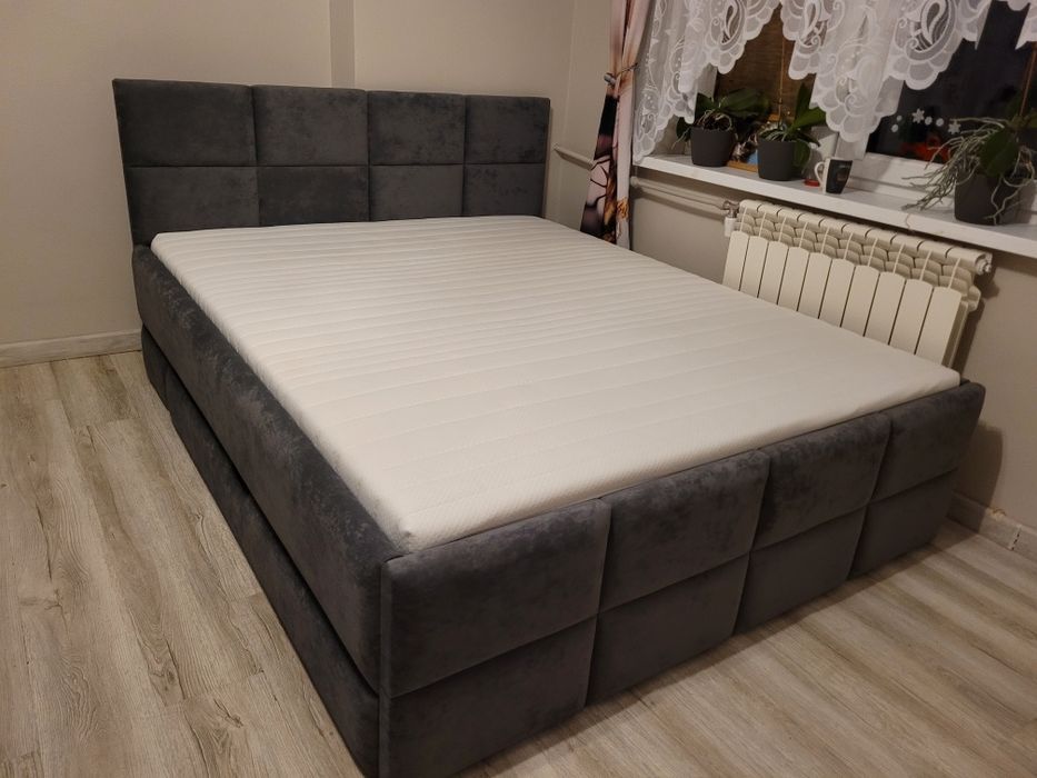 Łóżko tapicerowane kontynentalne małżeńskie 160x200 producent  nowe