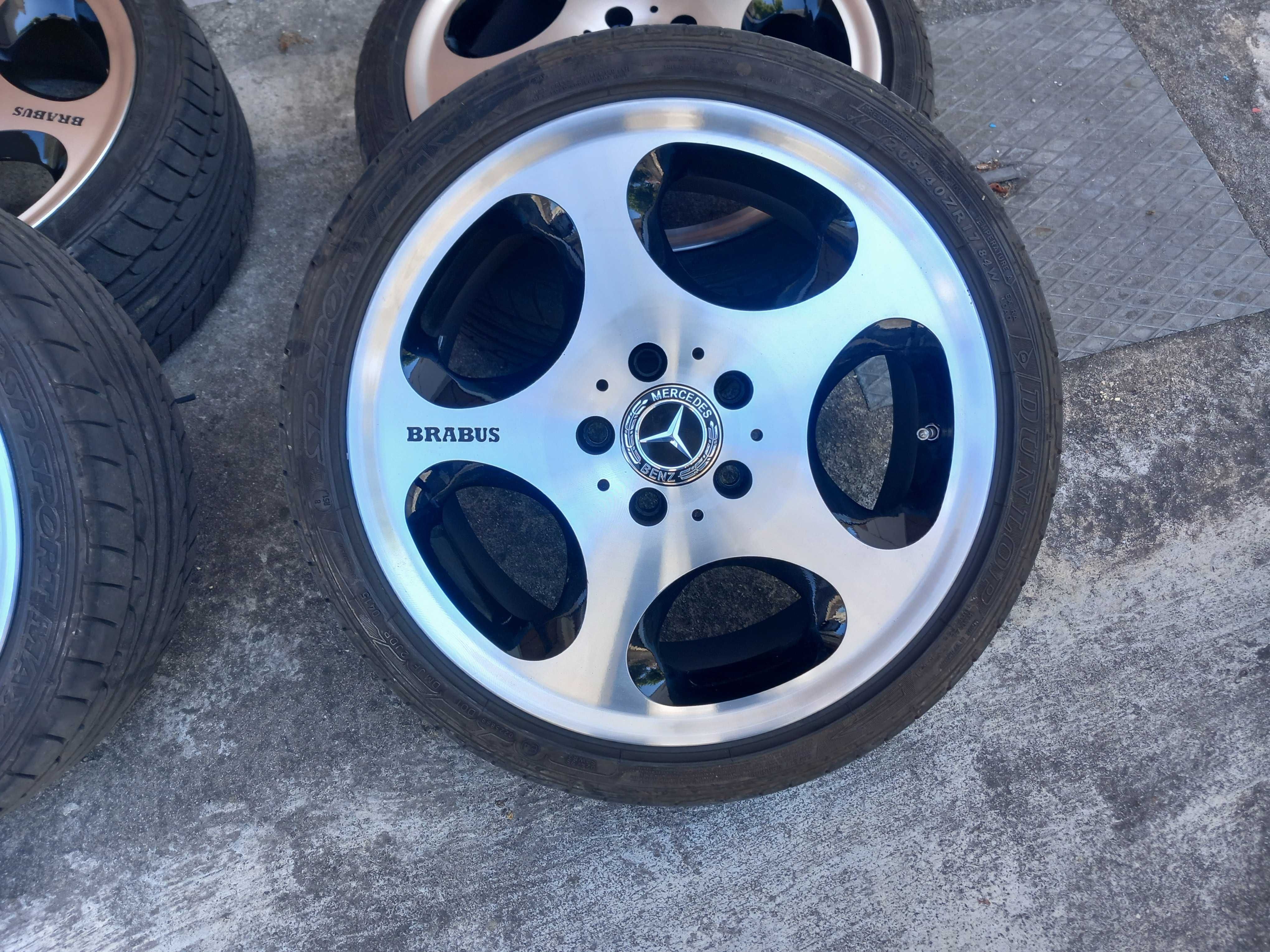Jantes brabus mercedes 17 com pneus como novos