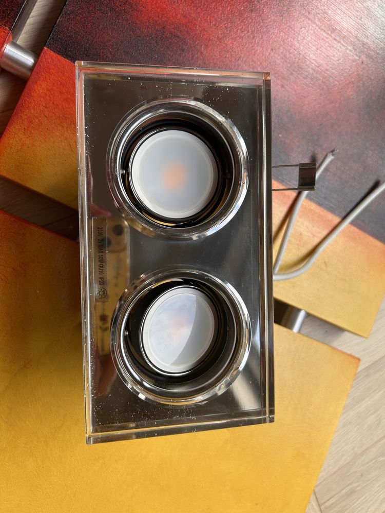 Lampy halogenowe podwójne 3szt z żarówkami (żarówki używane)