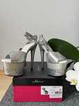 Szpilki Pole Dance silver shine r. 41 nowe jak pleaser