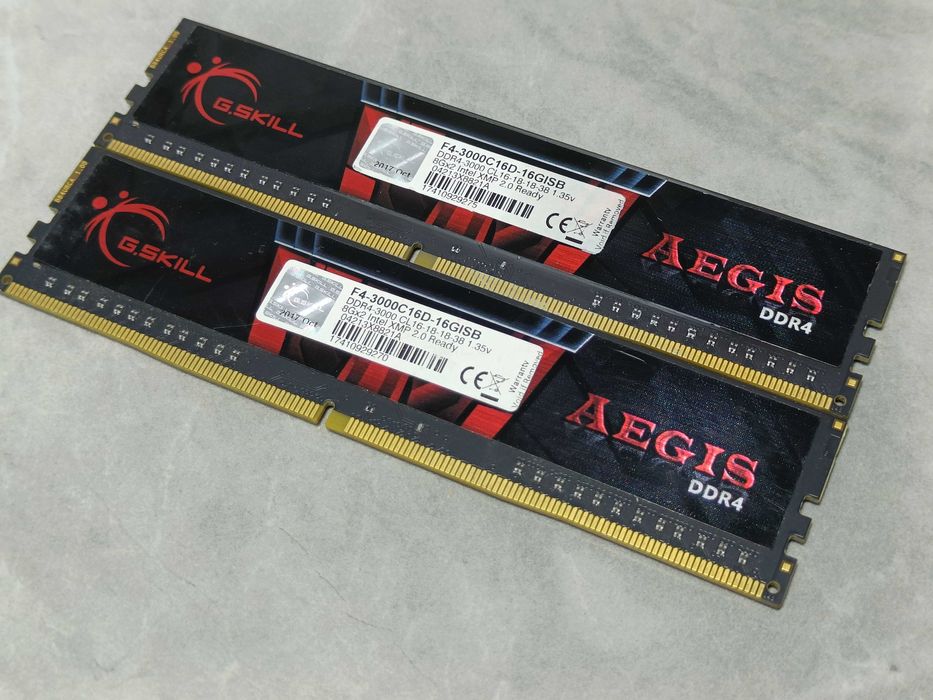 Оперативна память GSkill Aegis DDR4 8GB 16GB 3000MHz У РОБОЧОМУ стані