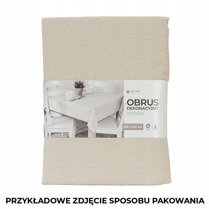 NATURA Obrus wodoodporny, 140x220cm, kolor jasny szarozielony