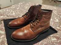 Nova Bota em pele natural cor marrom 43/44