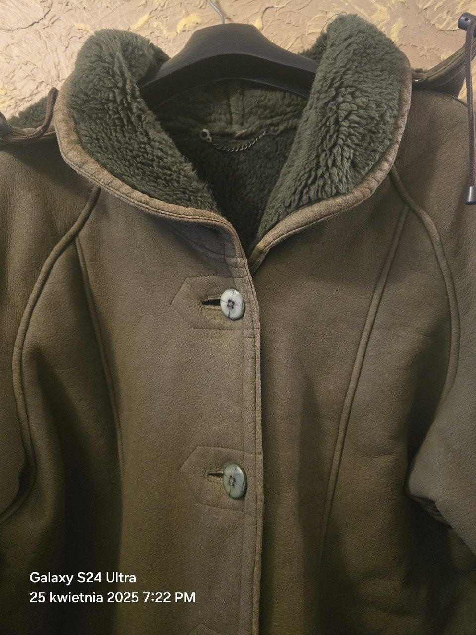 Kożuch myśliwski z kapturem na zasiadkę i polowanie. XL/XXL.