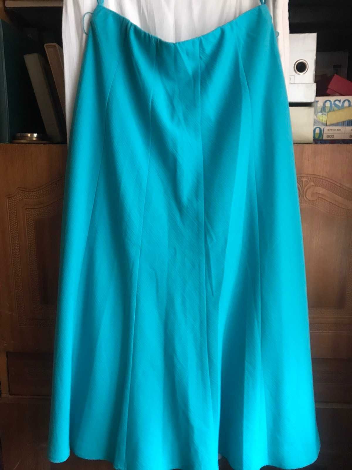 Юбки Рapaya «годе« бирюза миди size 8 и белая макси size 12  Новые!
