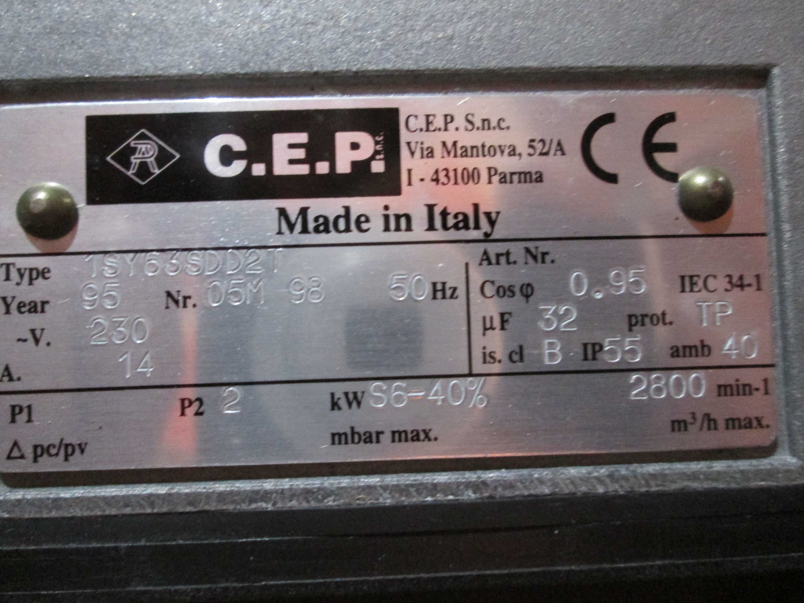 Motor monofásico 3000rpm 2cv NOVO