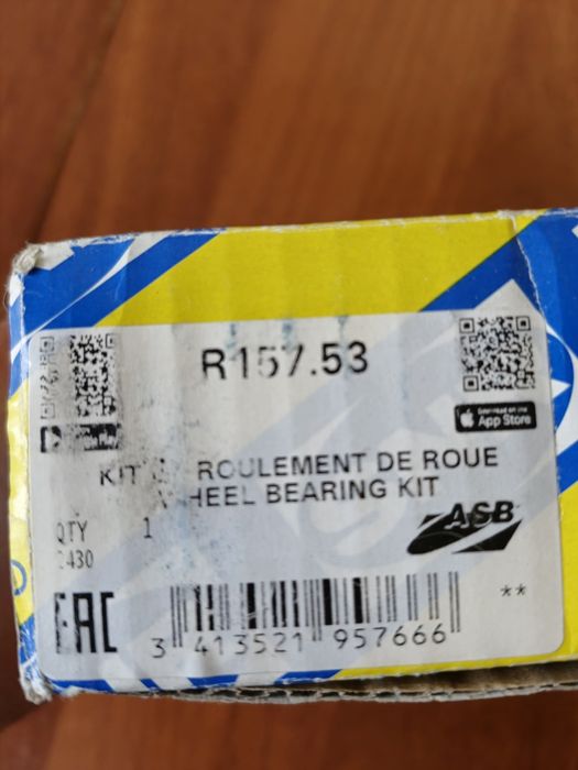 R157.53 Комплект підшипника колеса задн/передн Лів/Прав (із маточиною)