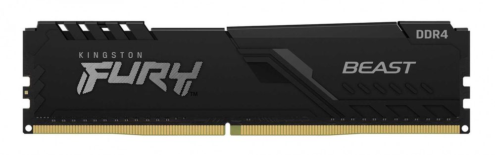 Memória RAM Kingston Fury Beast 8GB (1x8GB) DDR4-3200MHz 1R CL16 Preta