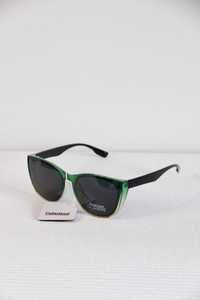 Okulary przeciwsłoneczne zielone z czarnymi szkłami / Nowe 400UV
