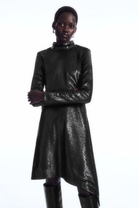 Cos асиметрична сукня з паєтками