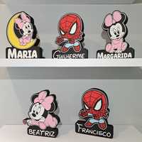 Luz de presença/Candeeiro - Minnie/Spider-Man/Simba/CR7/Princesa e +