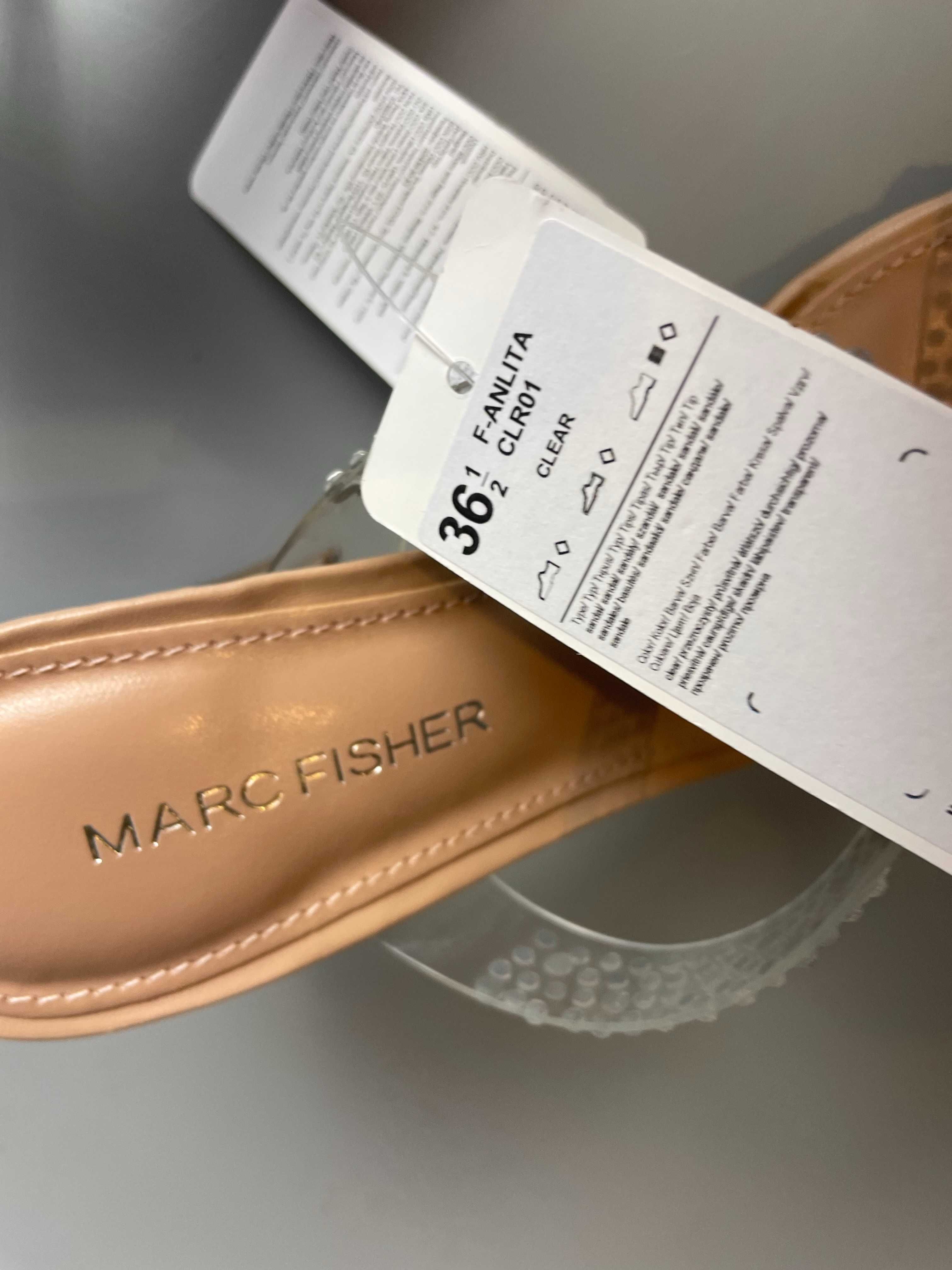 Marc Fisher Klapki F-anlita przezroczyste buty na obcasie rozm. 36 1/2