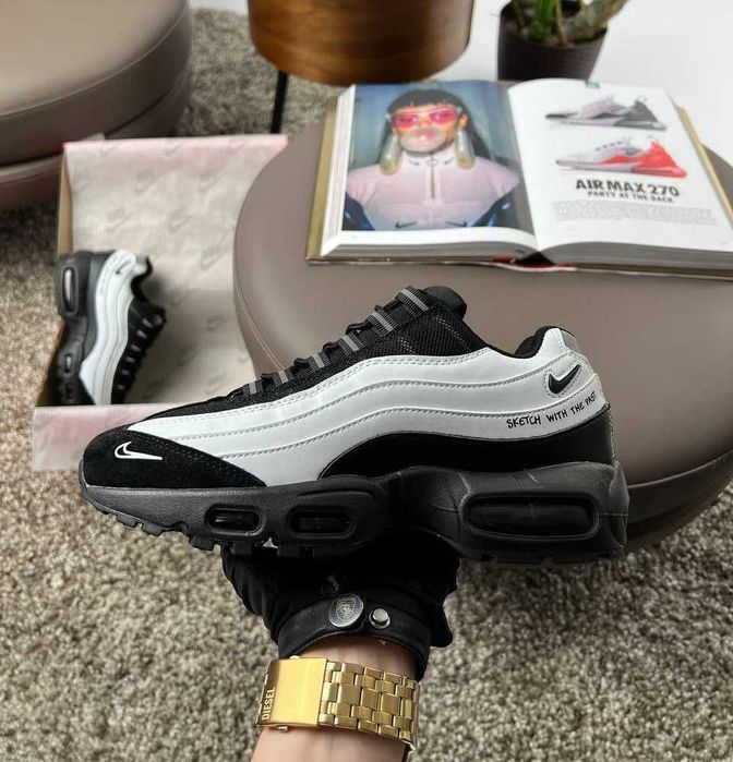 !SALE! Nike Air Max 95 Black White 40 41 42 43 44 45 найк аир макс