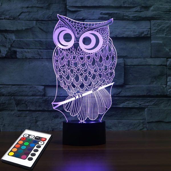 Світильник-нічник 3D Лампа – Сова