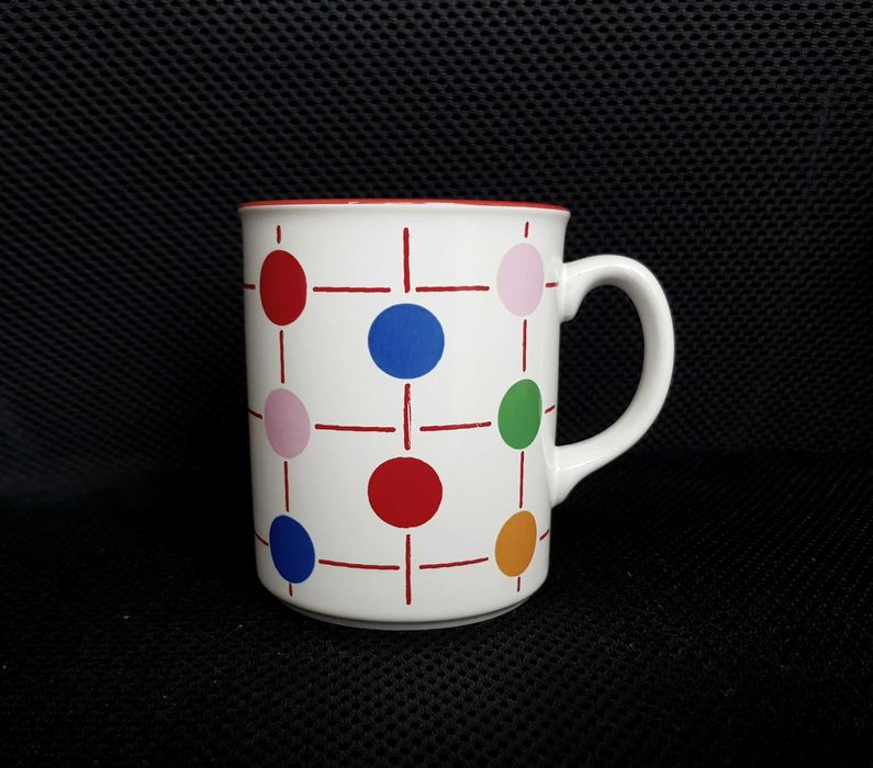 Porcelit Pruszków kubek grochy kółka