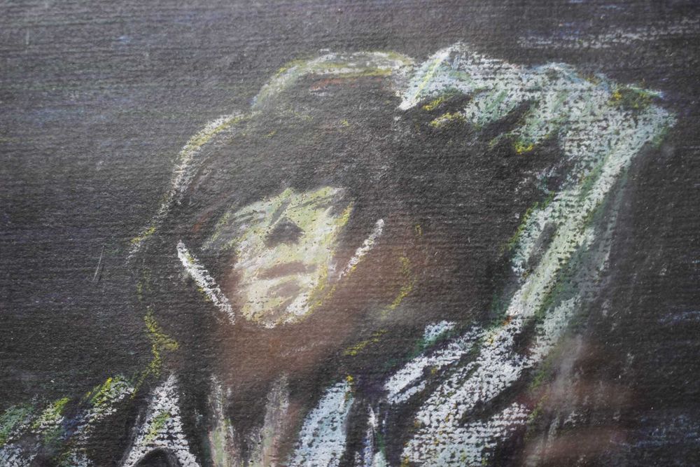 Quadro - Tropa no Ultramar - Original - Assinado e emoldurado