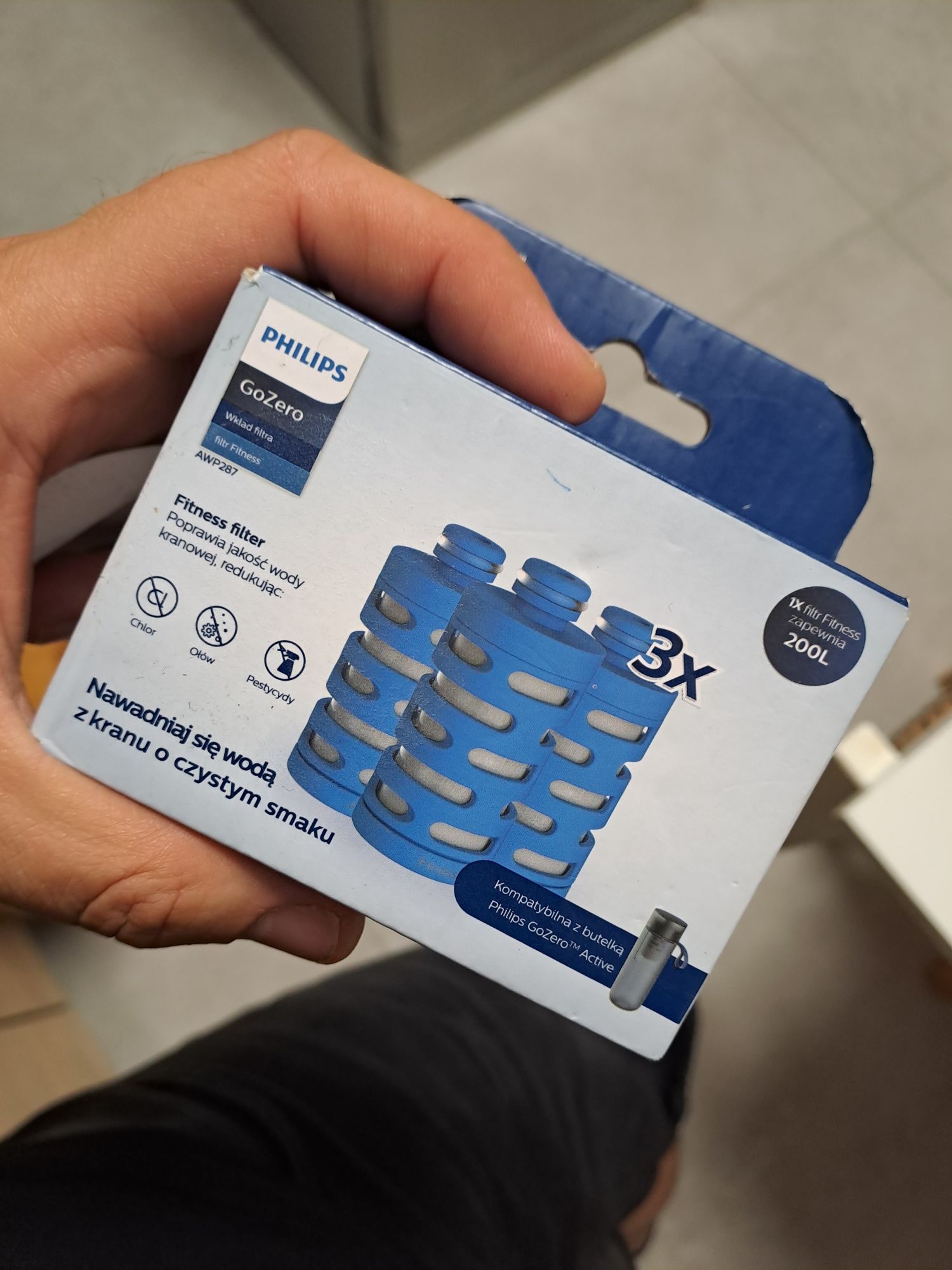 Philips Go zero filtry do butelki 3szt nowe