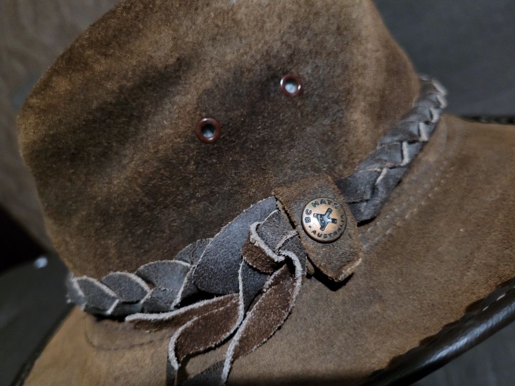 Шляпа ковбойская BC hat кожаная S