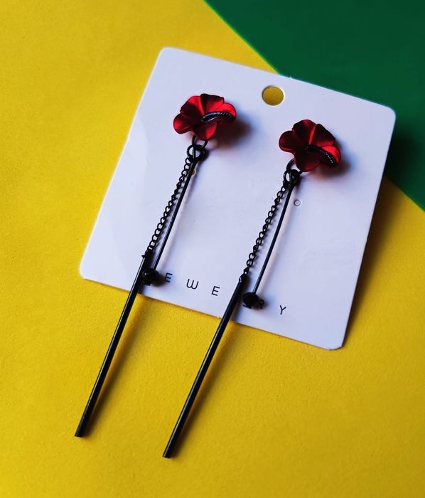 Kolczyki kwiaty , nowe