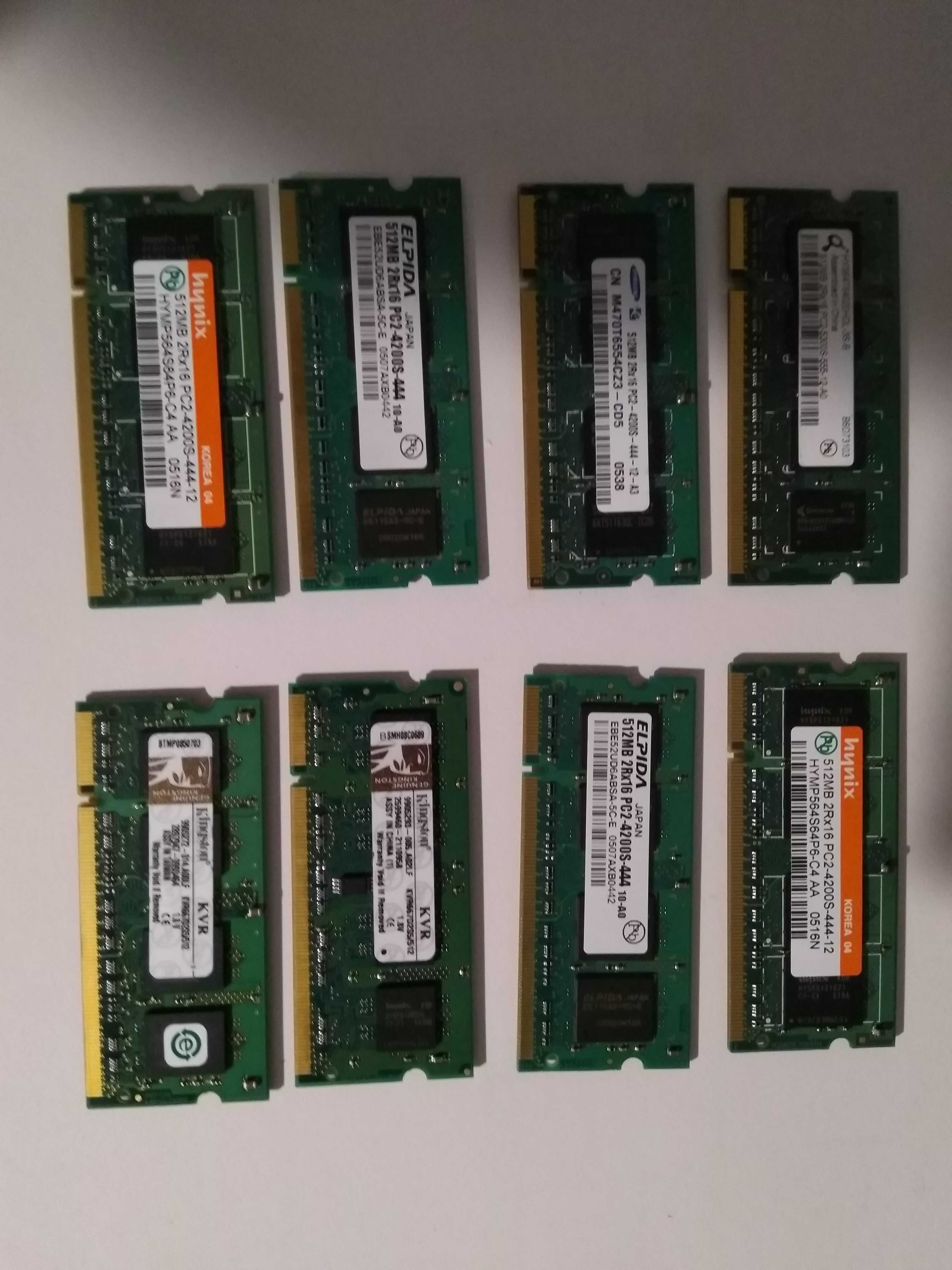 lotes de memórias RAM, ddr2, ddr3 e ddr4, desde 5 euros