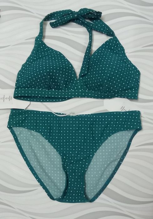 Жіночий купальник в горошок роздільний