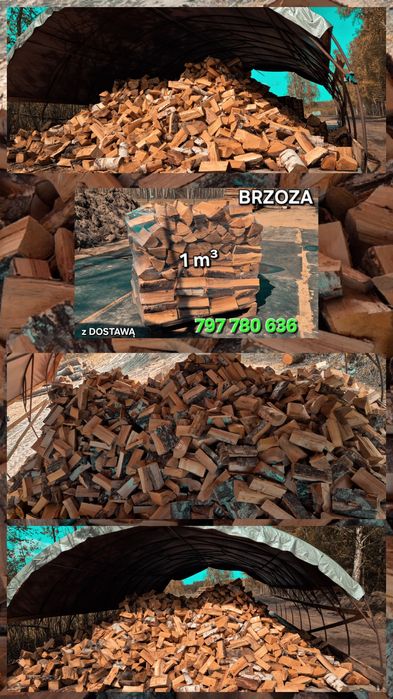 BRZOZA DĄB Drewno Kominkowe I opałowe Z DOSTAWĄ (opał drzewo do pieca)