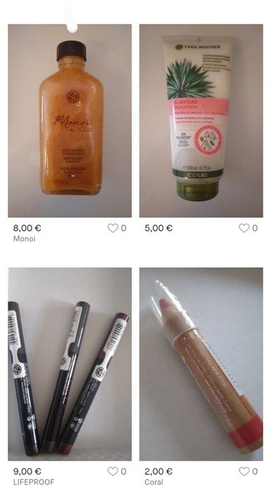 Vários artigos Yves Rocher