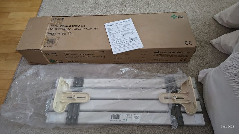Ławeczka wanna bathtub seat emma 851