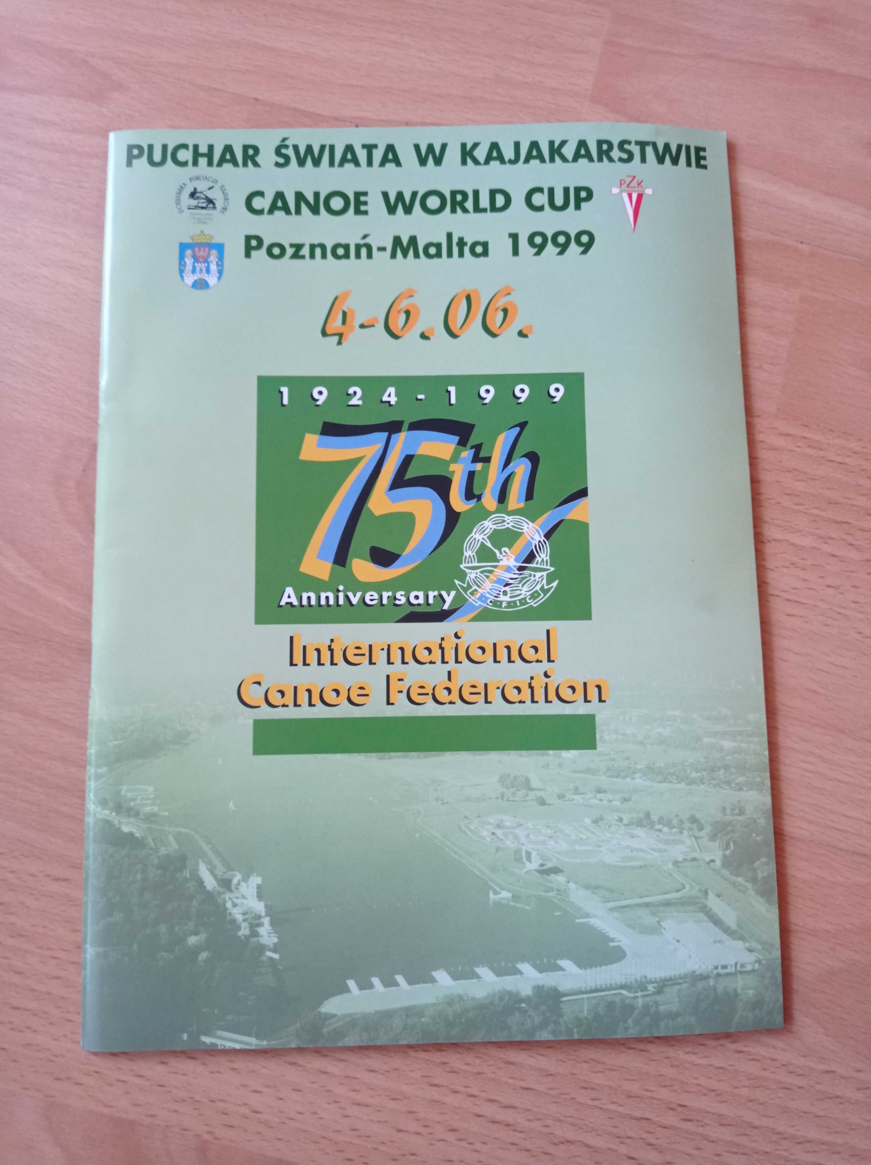 Program Pucharu Świata w kajakarstwie Poznań-Malta 1999