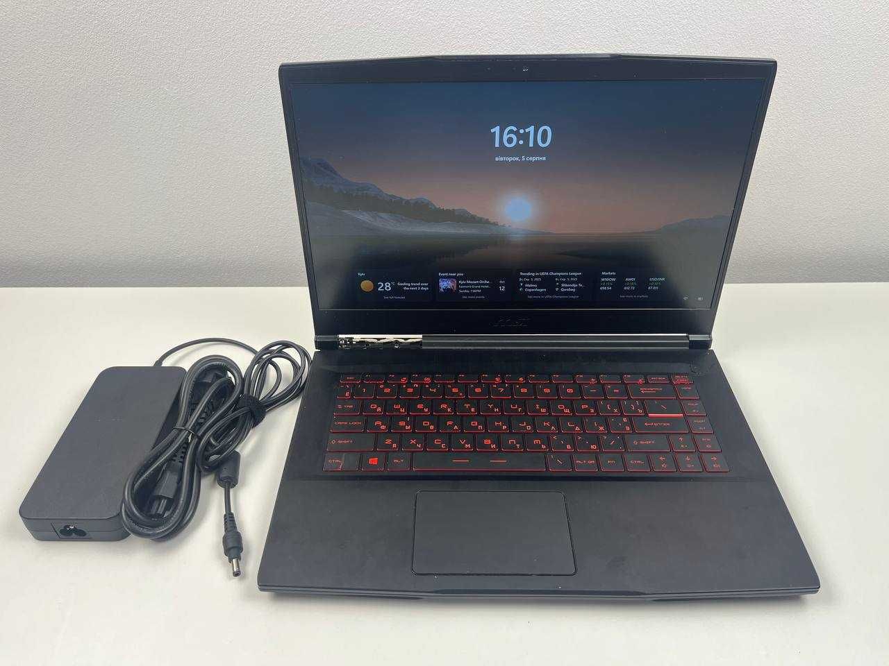 Ноутбук MSI GF63 MS-16R4 15.6" i7-9750H 16GB GTX 1650ti 4GB 512GB M.2
