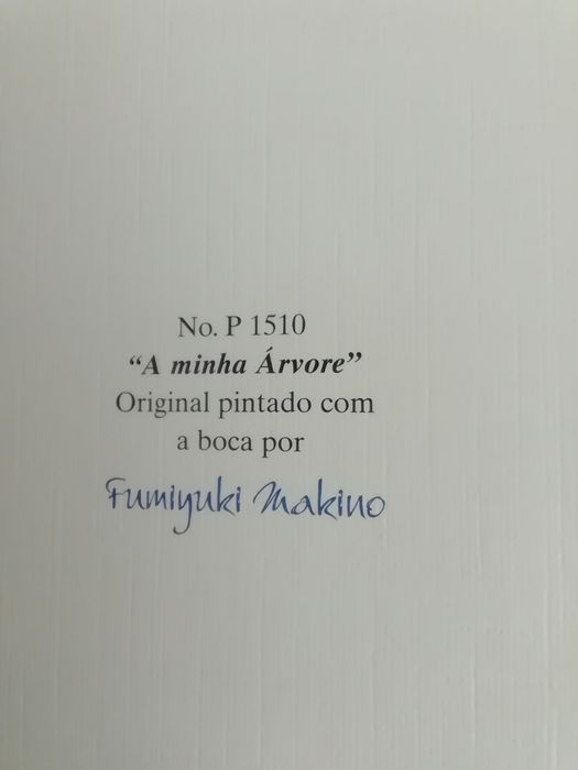 Postal pintado com a boca