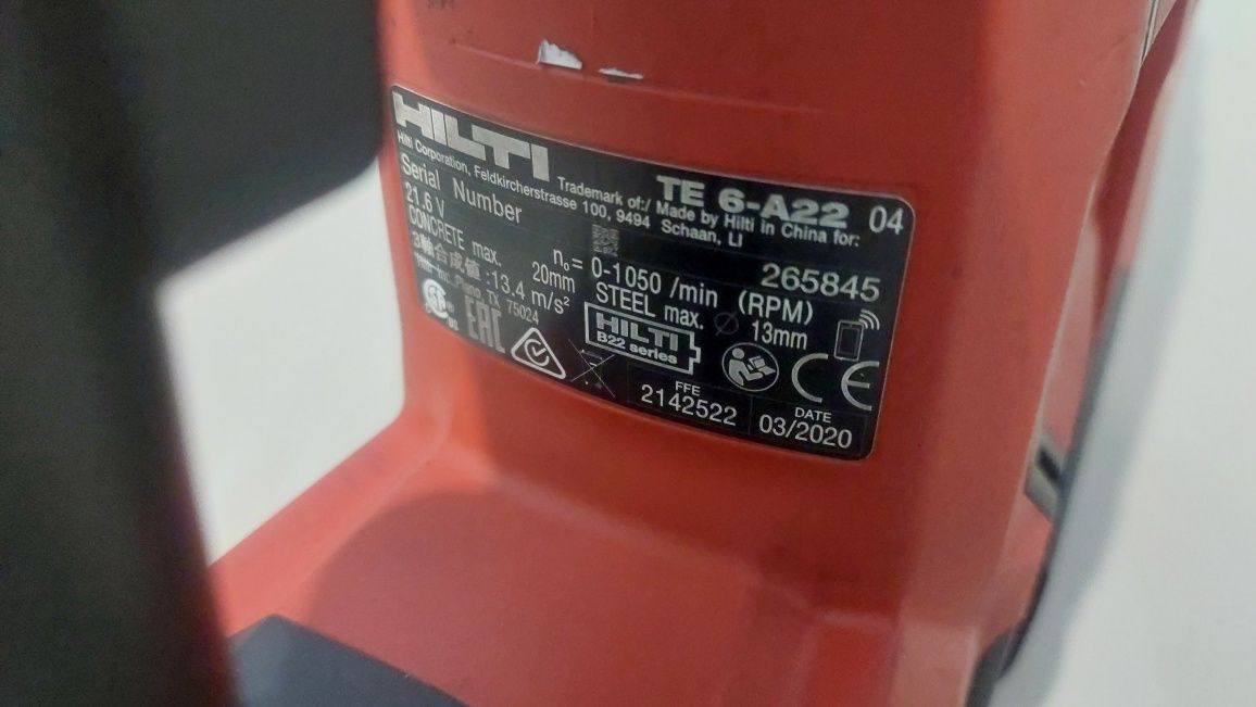 Hilti TE 6-A22 з пилососом