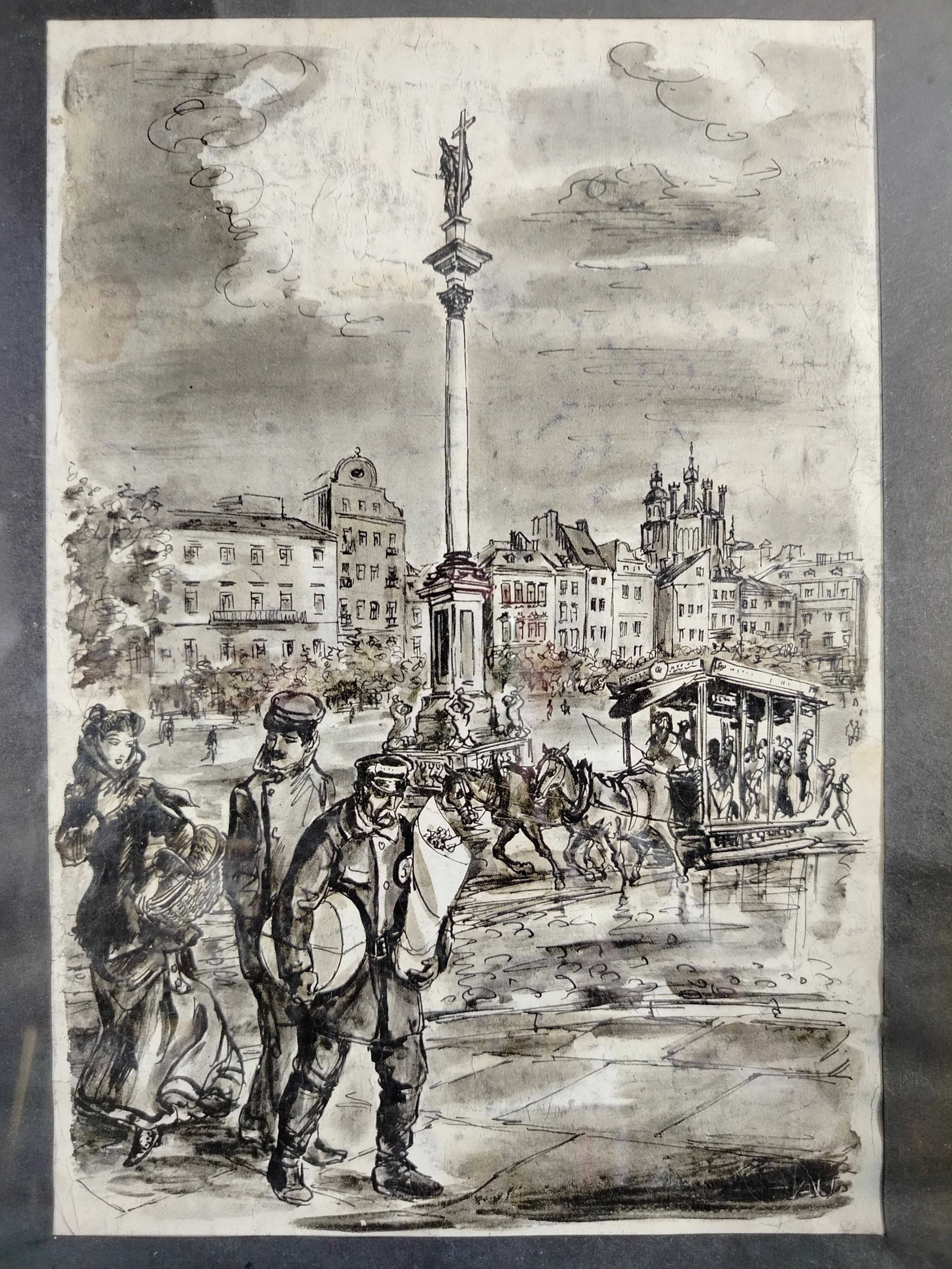 Stara Warszawa Uniechowski obraz grafika