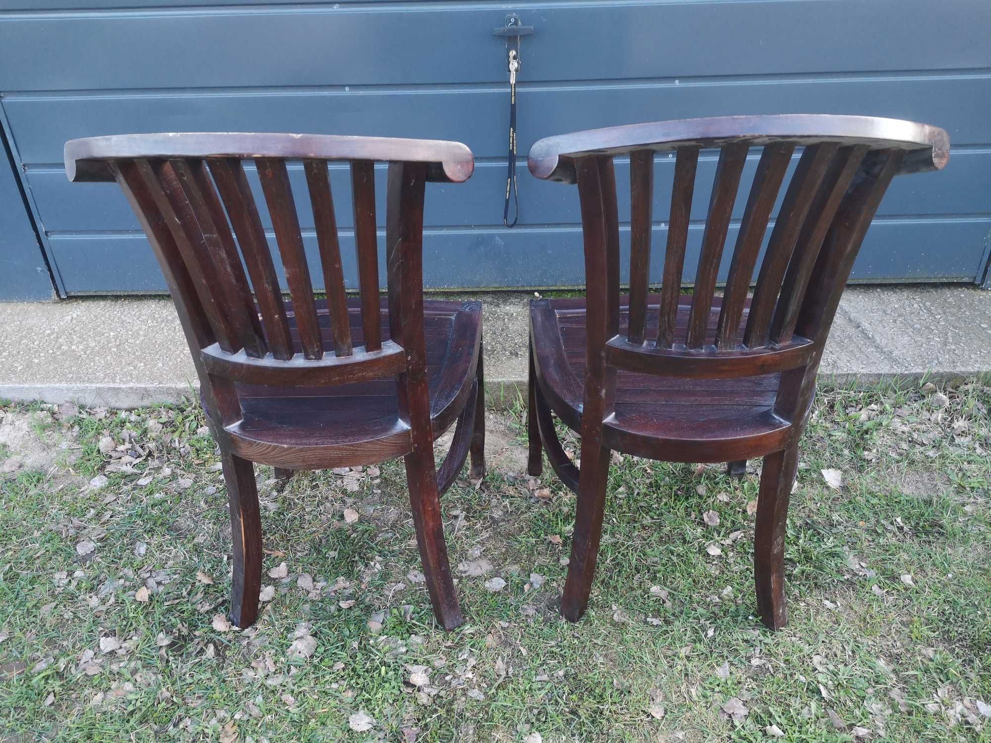 Dwa stare, drewniane krzesła(palisander) z 100% litego drewna