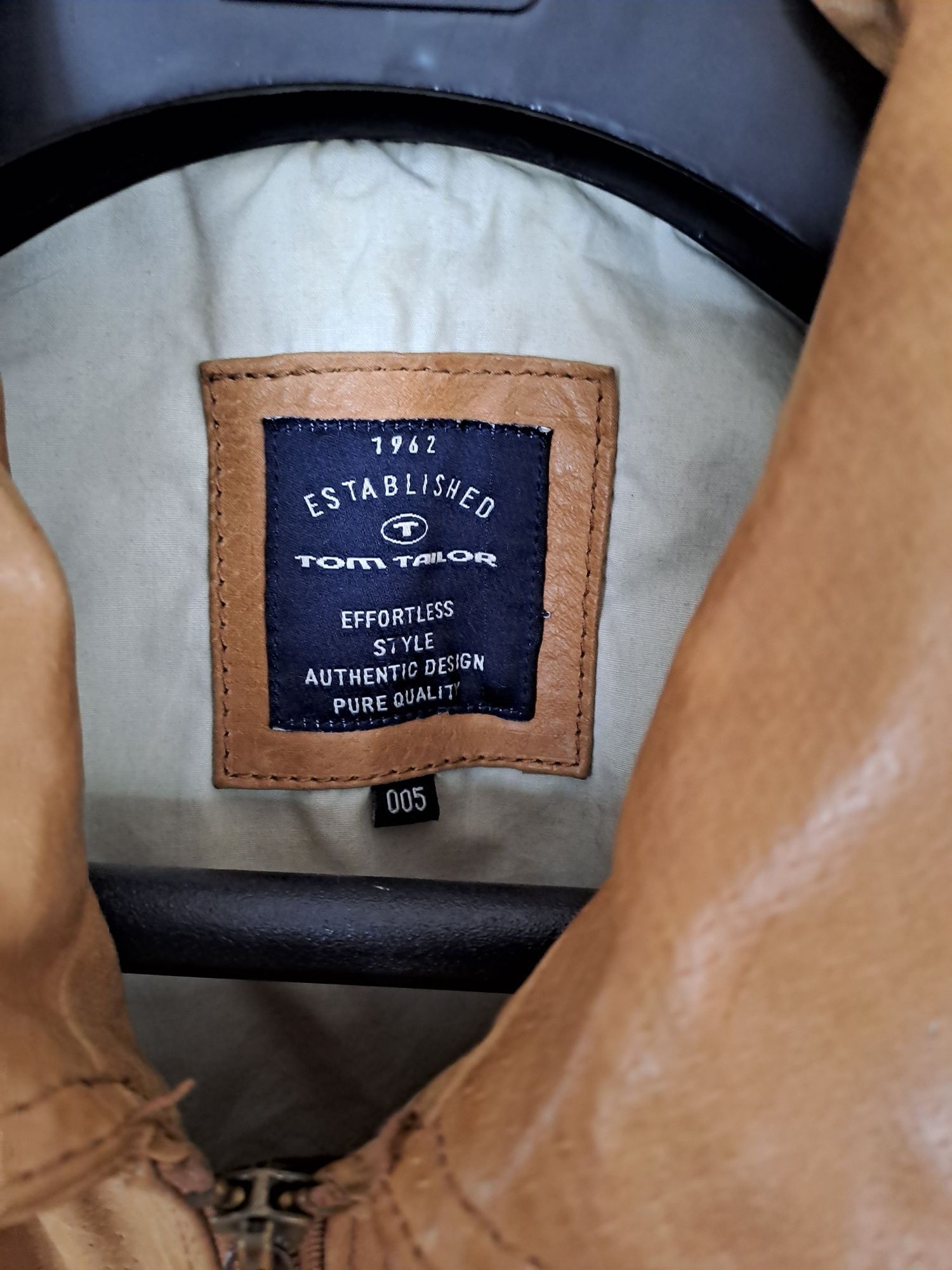 TOM TAILOR XL/XXL oryginalna skóra naturalna brąz camel jak nowa