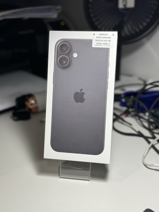 Nowy! Telefon Apple Iphone 16 Plus 256 Gb Czarny. Plomby!