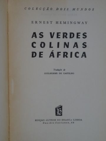 As Verdes Colinas de África de Ernest Hemingway