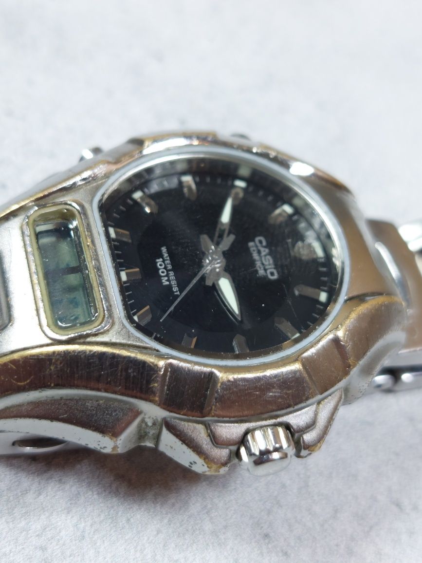 Casio Ana-digi 1995r Edifice efa100 Pierwszy z wyswietlaczem I wskazow