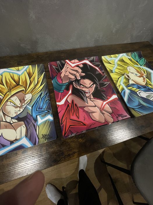 Dragon Ball Printy zestaw 3 szt . ( Gohan , Goku , Vegeta )
