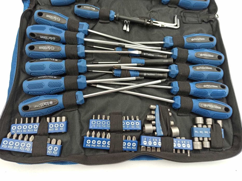 ZESTAW WKRĘTAKÓW I Bitów Końcówek akcesoriów Niteo Tools 100 el. TORBA