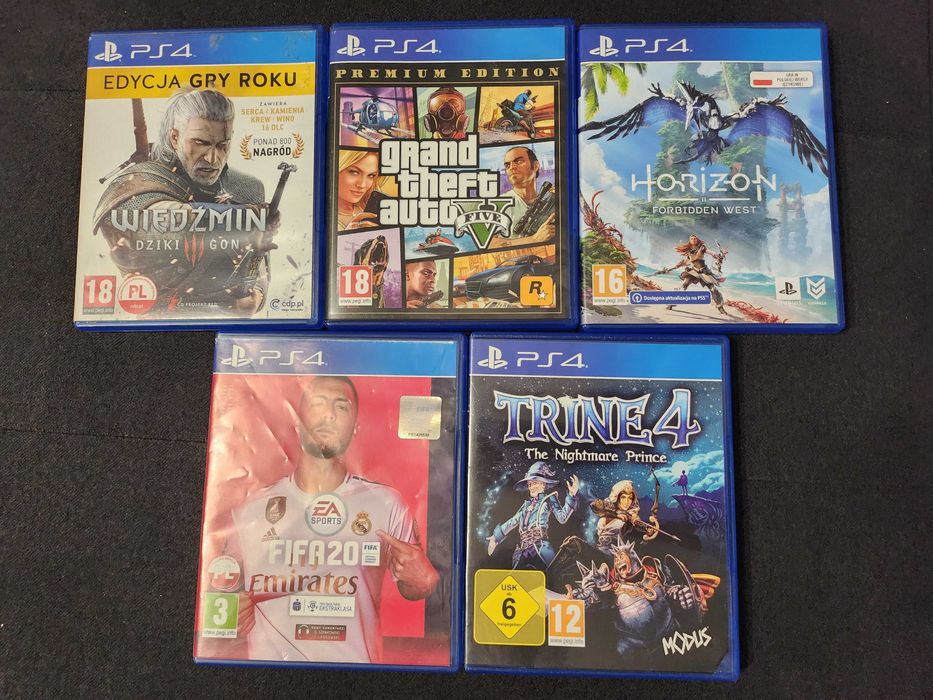 Gry na PS4/PS5 Wiedźmin Horizon GTA Trine 4