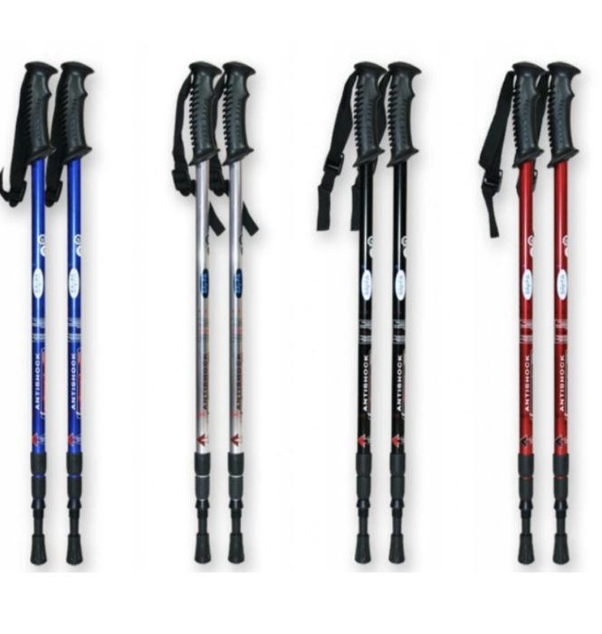 KIJE Kijki NORDIC WALKING trekingowe Aluminium TELESKOPOWE 4 kolory No