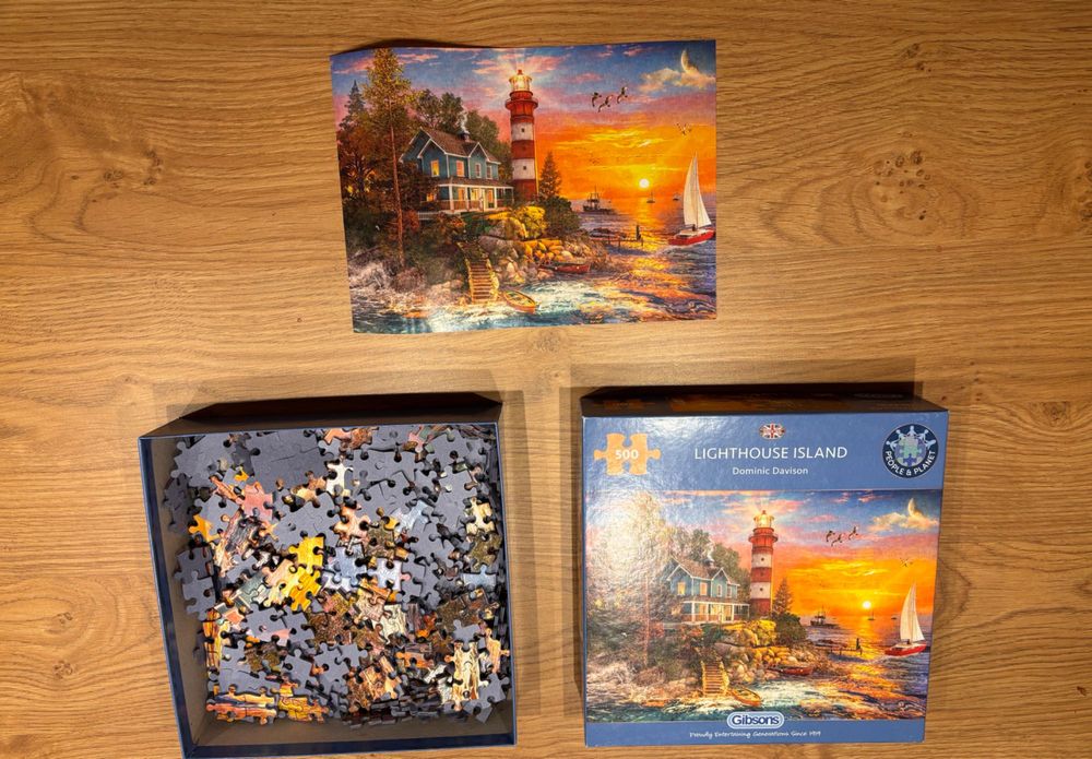 Якісні Пазли Galison 500 шт Маяк море Європа Вигідно