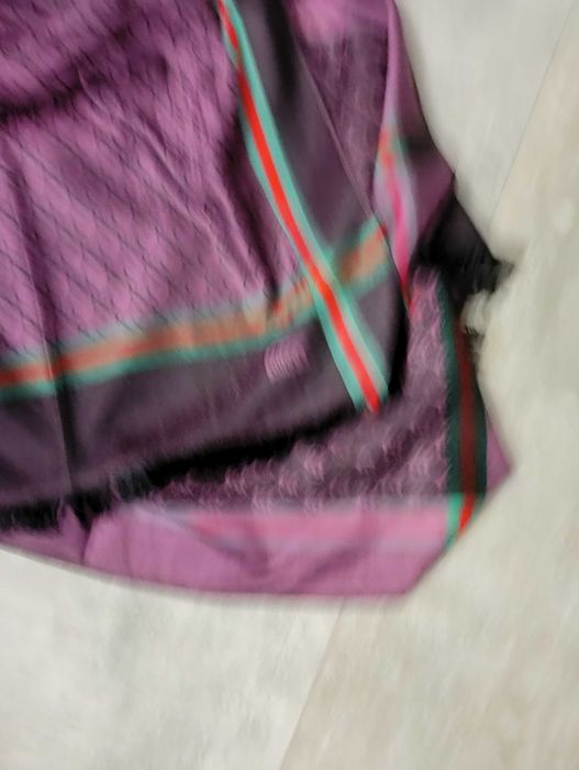 Szalik  męski kolor fiolet z czarnym